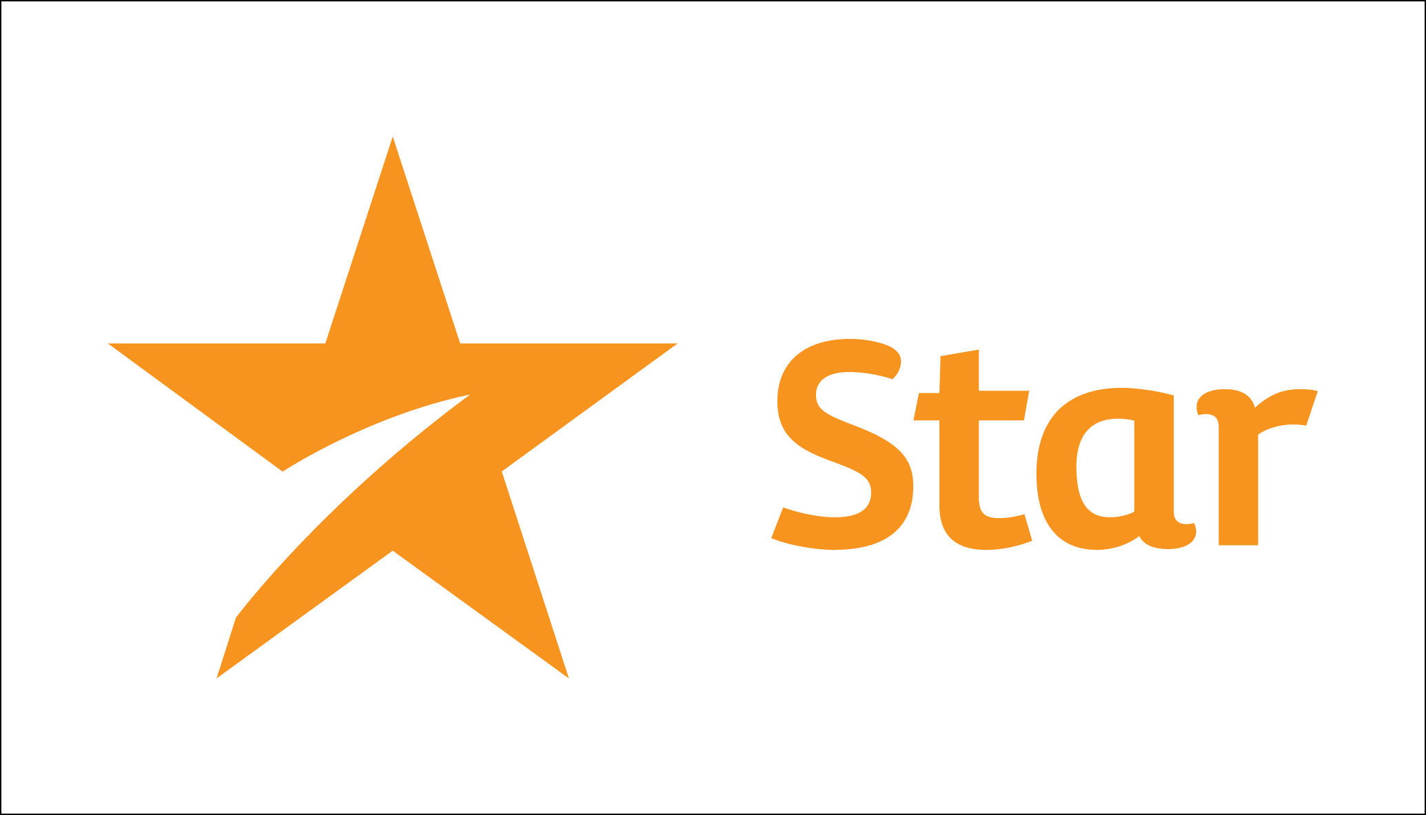star horizontal vector logo orange on white